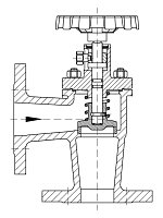 AW 35904 Self-closing Valve, springloaded, angle pattern, with hand wheel