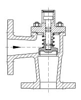 AW 35914 Self-closing Valve, springloaded, angle pattern, without hand wheel