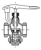 AW 248 Threaded Self-closing valve, springloaded, flushing valve