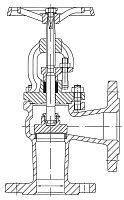 AW 317 Flanged SDNR Valve, angle pattern